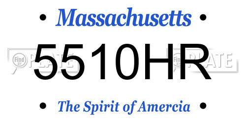 5510HR Massachusetts License Plate