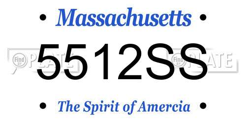 5512SS Massachusetts License Plate