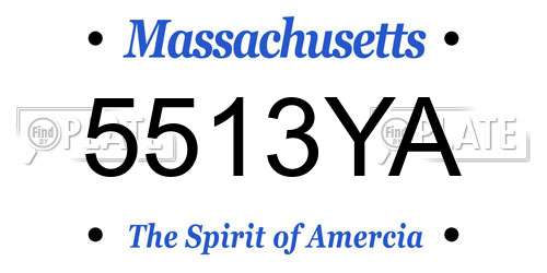 5513YA Massachusetts License Plate