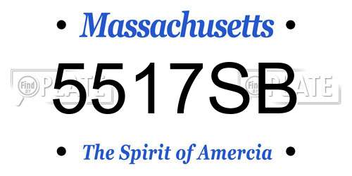 5517SB Massachusetts License Plate