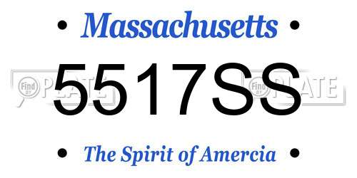 5517SS Massachusetts License Plate