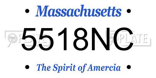 5518NC Massachusetts License Plate