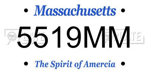5519MM Massachusetts License Plate