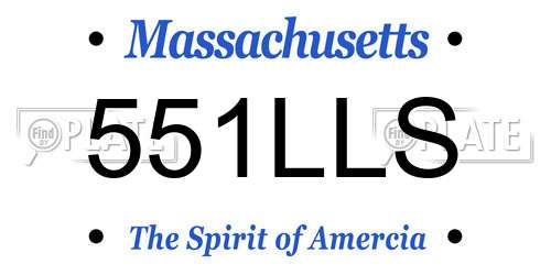 551LLS Massachusetts License Plate