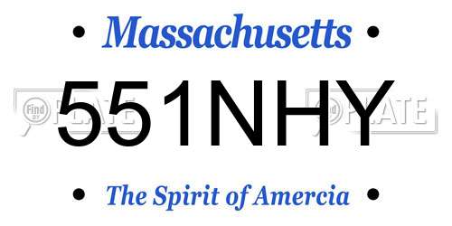 551NHY Massachusetts License Plate