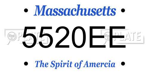 5520EE Massachusetts License Plate