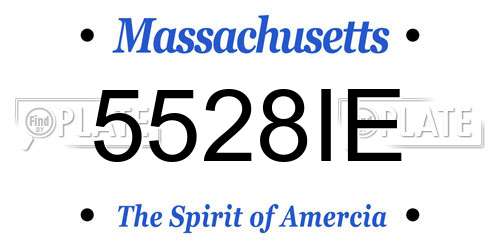 5528IE Massachusetts License Plate