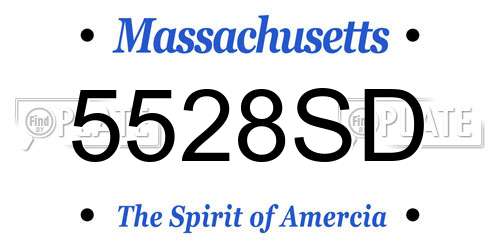 5528SD Massachusetts License Plate