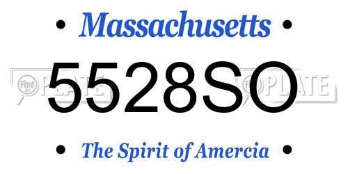5528SO Massachusetts License Plate