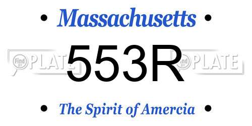 553R Massachusetts License Plate