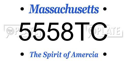 5558TC Massachusetts License Plate