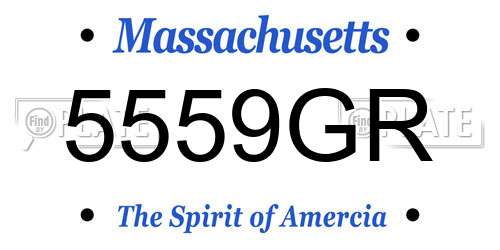 5559GR Massachusetts License Plate
