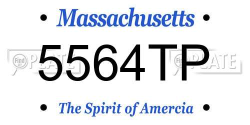 5564TP Massachusetts License Plate