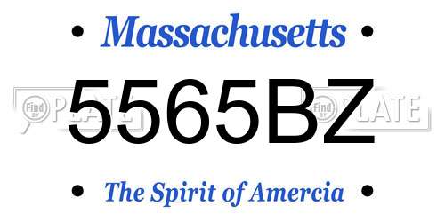 5565BZ Massachusetts License Plate