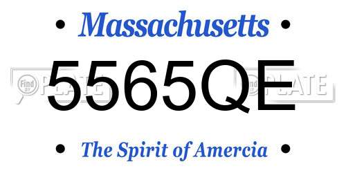 5565QE Massachusetts License Plate