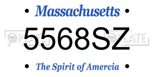 5568SZ Massachusetts License Plate