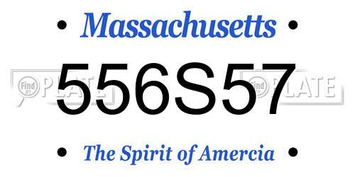 556S57 Massachusetts License Plate