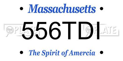 556TDI Massachusetts License Plate