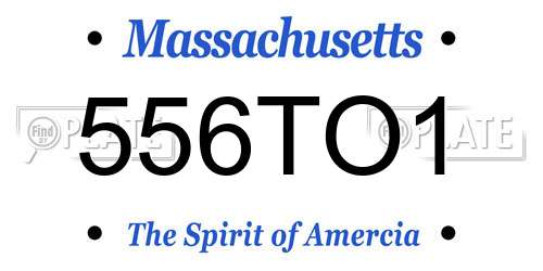 556TO1 Massachusetts License Plate