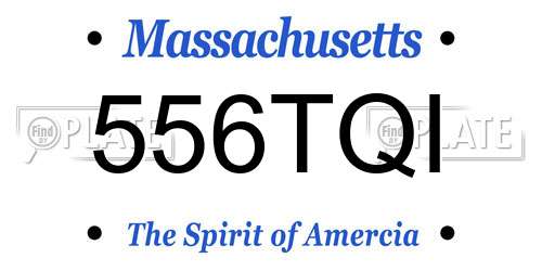 556TQI Massachusetts License Plate