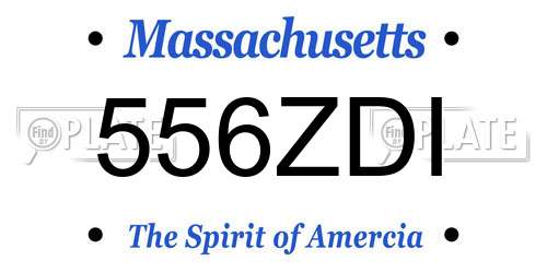 556ZDI Massachusetts License Plate