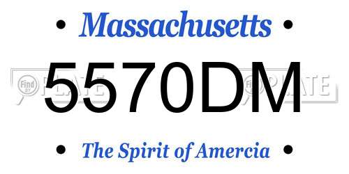 5570DM Massachusetts License Plate