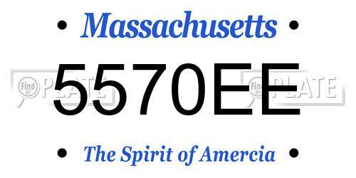 5570EE Massachusetts License Plate