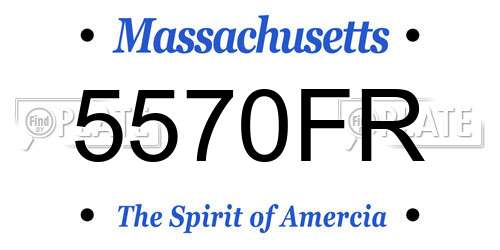 5570FR Massachusetts License Plate