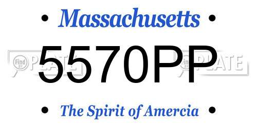 5570PP Massachusetts License Plate