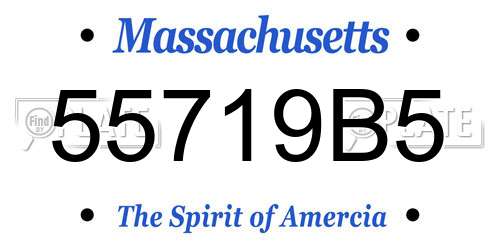55719B5 Massachusetts License Plate