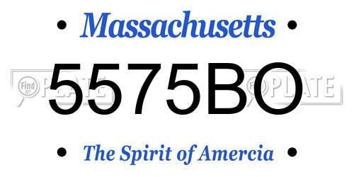 5575BO Massachusetts License Plate