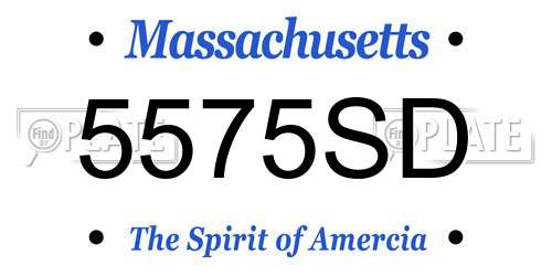 5575SD Massachusetts License Plate