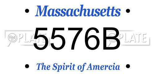 5576B Massachusetts License Plate