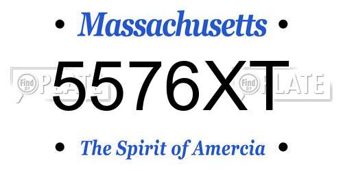 5576XT Massachusetts License Plate