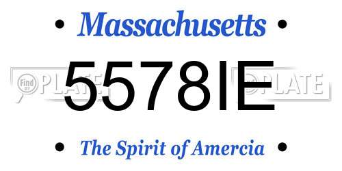 5578IE Massachusetts License Plate