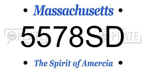 5578SD Massachusetts License Plate