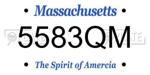 5583QM Massachusetts License Plate