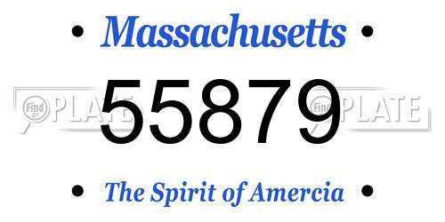55879 Massachusetts License Plate