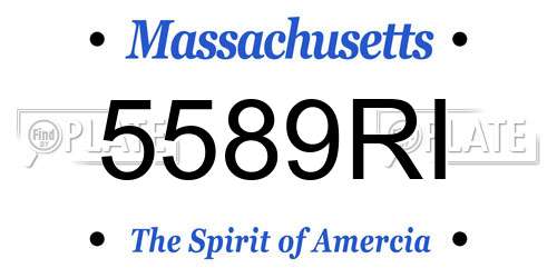 5589RI Massachusetts License Plate