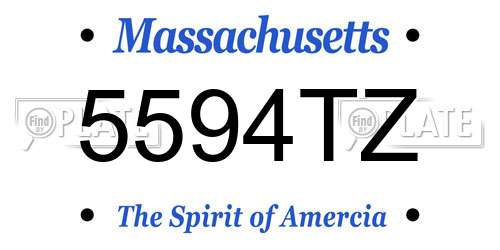 5594TZ Massachusetts License Plate