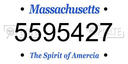 5595427 Massachusetts License Plate