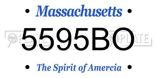 5595BO Massachusetts License Plate