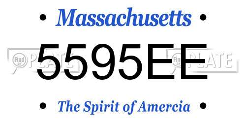 5595EE Massachusetts License Plate