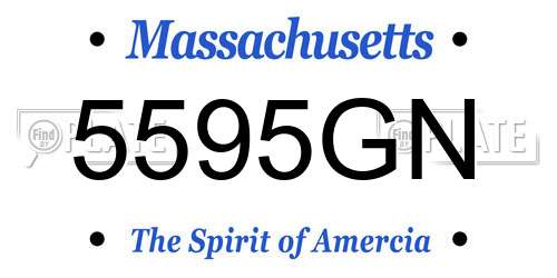 5595GN Massachusetts License Plate