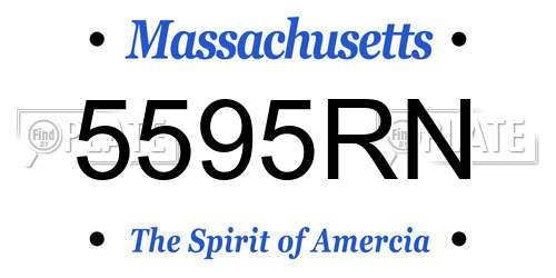 5595RN Massachusetts License Plate