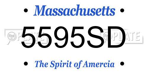 5595SD Massachusetts License Plate