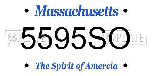 5595SO Massachusetts License Plate