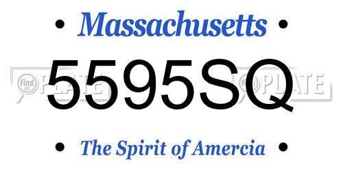 5595SQ Massachusetts License Plate