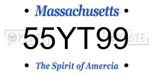 55YT99 Massachusetts License Plate