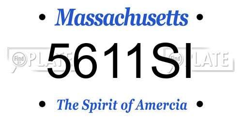 5611SI Massachusetts License Plate